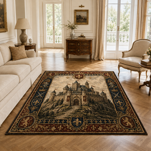 Fleur-de-Lis Citadel - A Tapestry Study in Heraldic Stillness - main