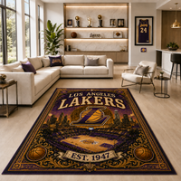 LAL Gold Filigree Court - Vintage Poster Statement Rug