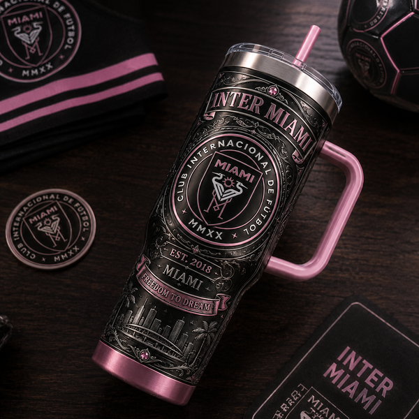 MIA Freedom To Dream - Ornate Pink And Black Tumbler - main - mk-1408-2