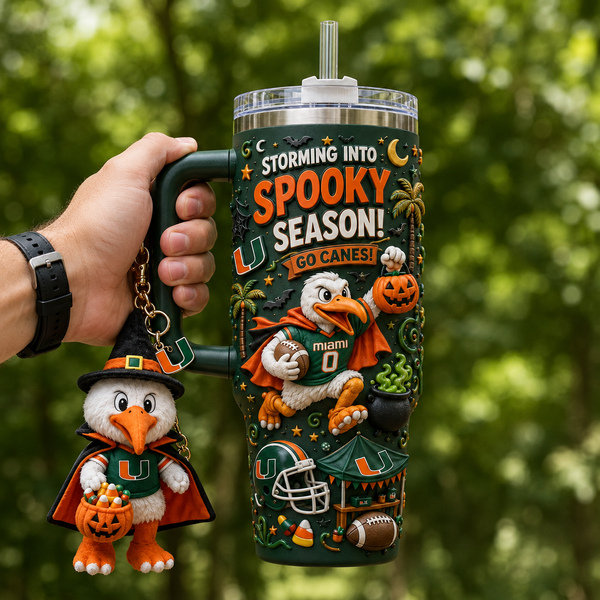 MIA Spooky Season - Mascot Motion in Green and Orange - main - mk-1208-2