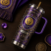 Purple and Gold Heraldry - ORL Crest Tumbler