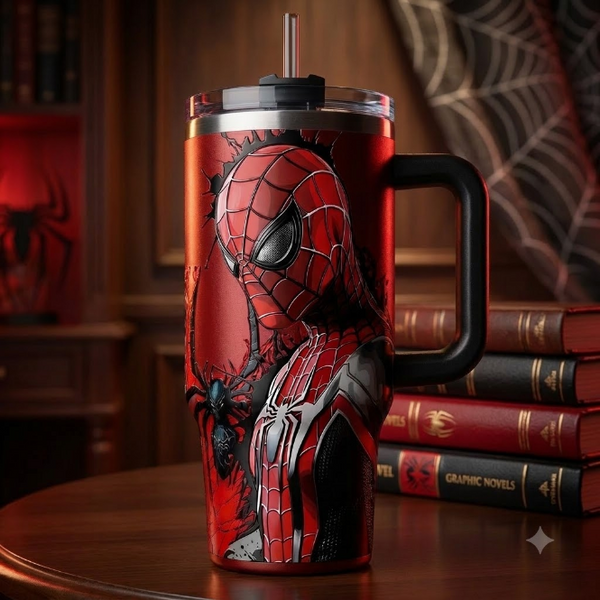 Web and Shadow - Spidey Crimson Portrait Tumbler - main - mk-1408-2