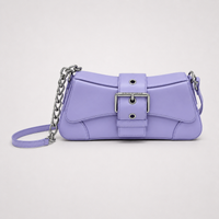 BL Lilac Calm - Buckle-Front Statement Handbag