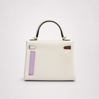 Quiet Colorblock - A Cream Handbag With Attitude in the Details