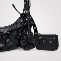Obsidian Crescent - Bows, Studs and Quiet Attitude Handbag