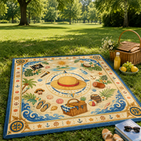 Luffy Straw Hat Compass Rose Adventure Rug