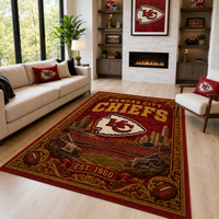 KC Vintage Poster Statement Rug - Arrowhead, Skyline, Stadium