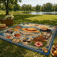 Straw Hat Picnic - Sanji and the Centered Sun Motif Rug