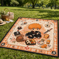 Ichigo Hanami Hour - A Calm Picnic Composition in Orange and Black