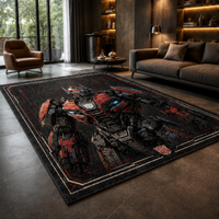 OP Sentinel Stance - Crimson and Graphite Statement Rug