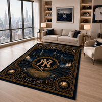 NYY Midnight Skyline - Gilded Medallion Statement Rug
