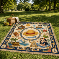 Robin's Compass Picnic - Straw Hat Medallion Rug