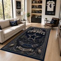 DAL Star Heritage - Navy Ornamental Statement Rug