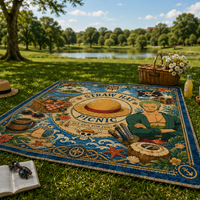 Straw Hat Picnic - Zoro Coastal Medallion Rug