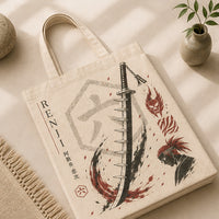 Renji - Ink Brush Blade and Sixth Division Kanji Tote