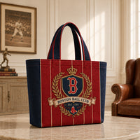 BOS Heritage Crest - Pinstripe Emblem Tote Bag