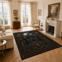 Gothic Keep - Moonlit Castle Heraldic Statement Rug