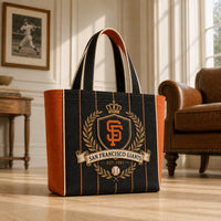 SF Heritage Crest - Pinstripe Emblem Tote Bag