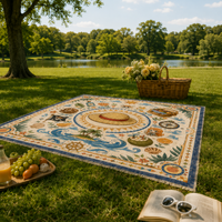 Charted Calm - Straw Hat Medallion Adventure Rug