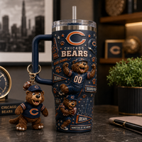 CHI Bear Down Collage - Navy, Orange and Cheer