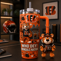 Who Dey Roar - CIN Mascot Collage Tumbler