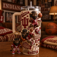 IU Crimson Collage - Mascot in Full Motion Tumbler