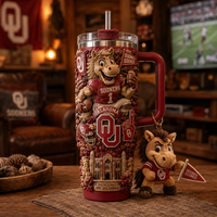 OU Boomer Sooner Collage Tumbler
