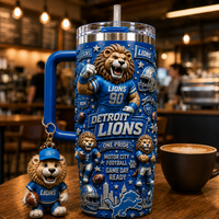 DET Motor City Roar - Layered Mascot Collage Tumbler