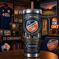 CIN Crest Heraldry - Navy and Ember Tumbler