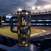 LAD Deco Skyline - Navy and Gold Tumbler