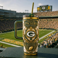 GB Gilded Crest - Heraldry Tumbler in Green and Gold