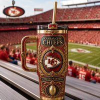 KC Gilded Heraldry - Ornamental Crimson Tumbler