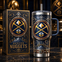 DEN Crossed Pickaxe Crest - An Ornamental Study in Navy and Gold