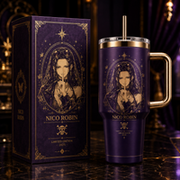 Robin Hush - Violet and Gold Portrait Tumbler