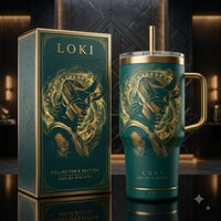 Loki - Emerald Rune Portrait Tumbler