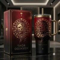 Thor - Gilded Runework Portrait Tumbler