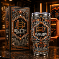 Forever Orange - HOU Engraved Crest Tumbler