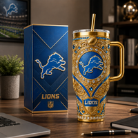 DET Gilded Heraldry Tumbler - Ornamental Crest Composition
