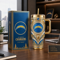 Gilded Bolt - LAC Medallion Tumbler in Blue and Gold