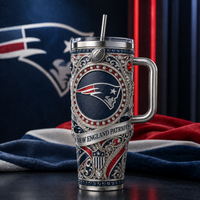 Silver Heraldry - NE Medallion Tumbler