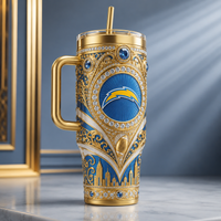 Gilded Bolt - LAC Medallion Tumbler in Blue and Gold