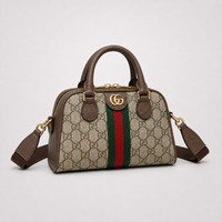 GC Green-Red Stripe - Monogram Statement Handbag