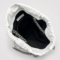 BL Paris Wordmark - Crinkled White Minimalist Handbag