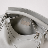 LW Geometric Panels - Soft Grey Statement Handbag