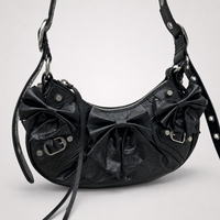 Obsidian Crescent - Bows, Studs and Quiet Attitude Handbag