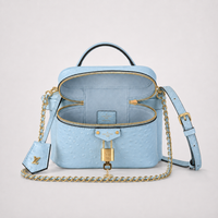 LV Powder Blue - Structured Vanity Silhouette Handbag