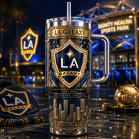 LA Crest Heraldry - Navy and Gold Tumbler