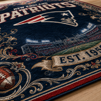 NE Heritage Crest - Vintage Bordered Statement Rug