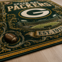 GB Heritage Emblem - Vintage Gridiron Statement Rug