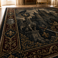 Obsidian Keep - Gothic Heraldry Statement Rug